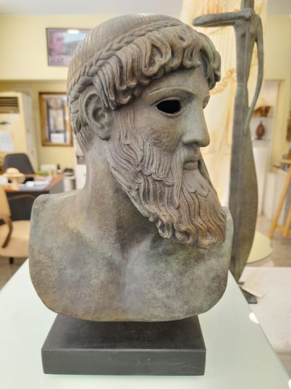 Bronze head of Zeus (or Poseidon)