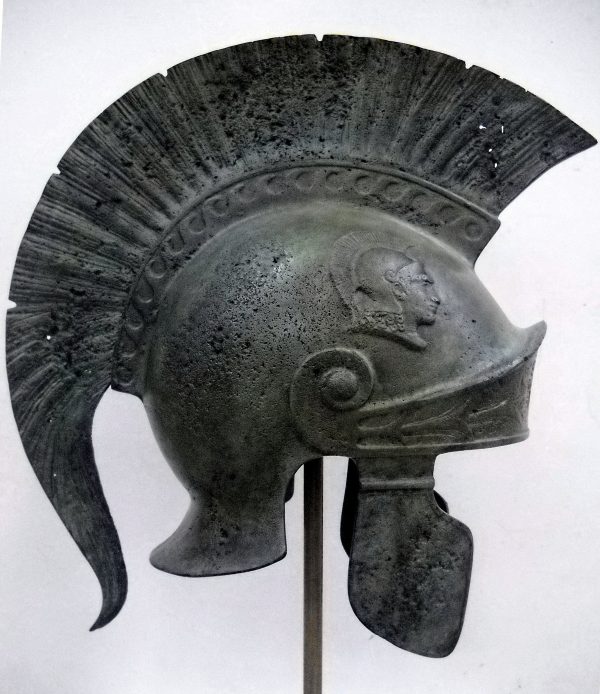 Athenian helmet open nose guard