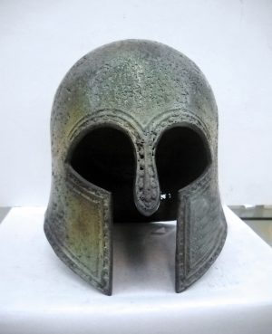 Corinthian bronze helmet life size