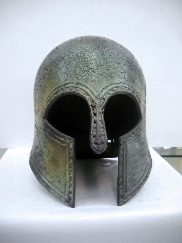 Corinthian bronze helmet life size